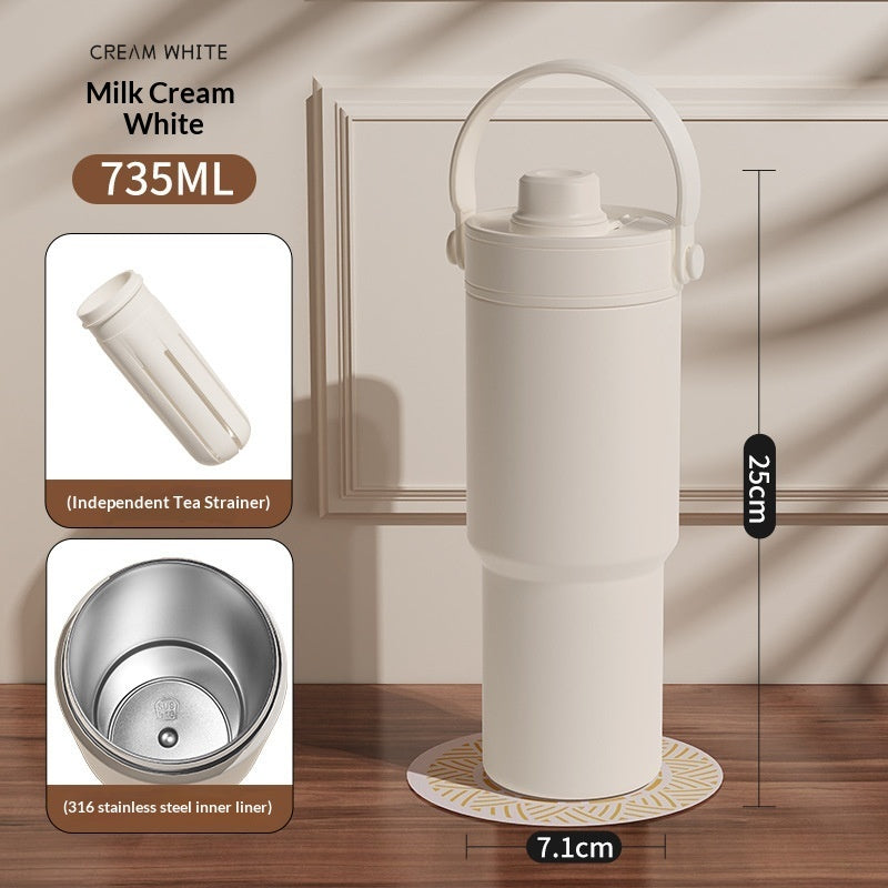 Ceramic Inner Liner Insulated Large Capacity Hand-held Straw Cup
