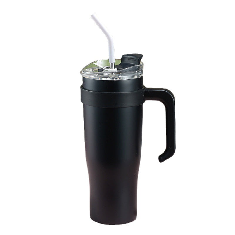 Portable Cup Double Layer With Straw